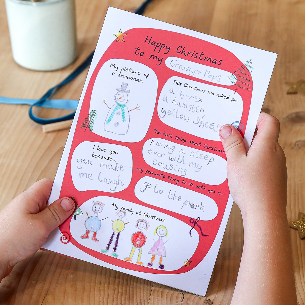 DIY Personalisable Keepsake Christmas Card From Children