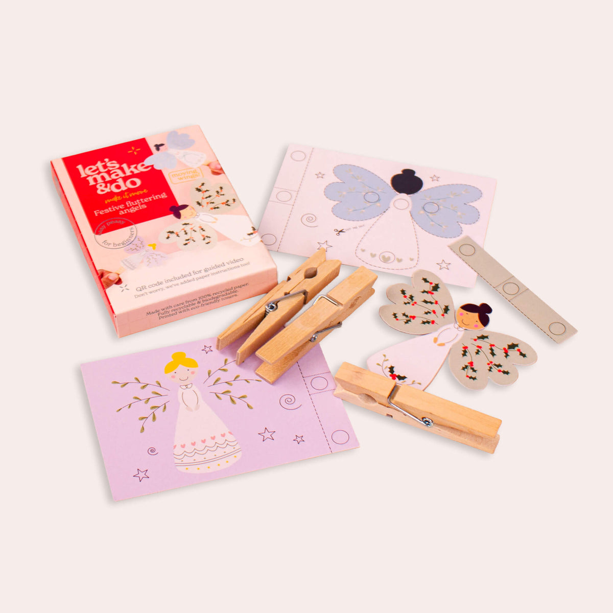 Make It Move - Festive Fluttering Angels Craft Kit for Kids
