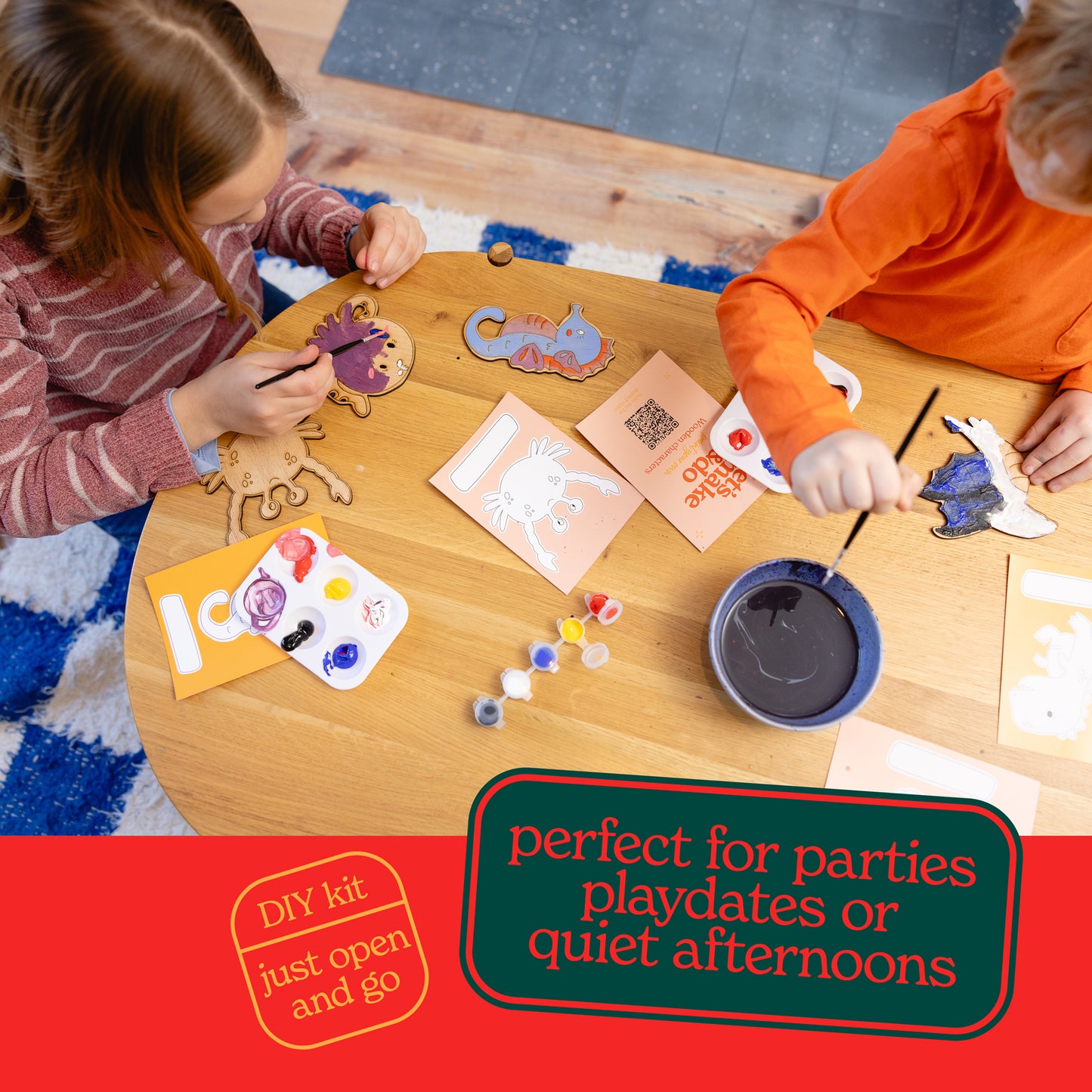 Paint Your Own Wooden Christmas Characters Kit