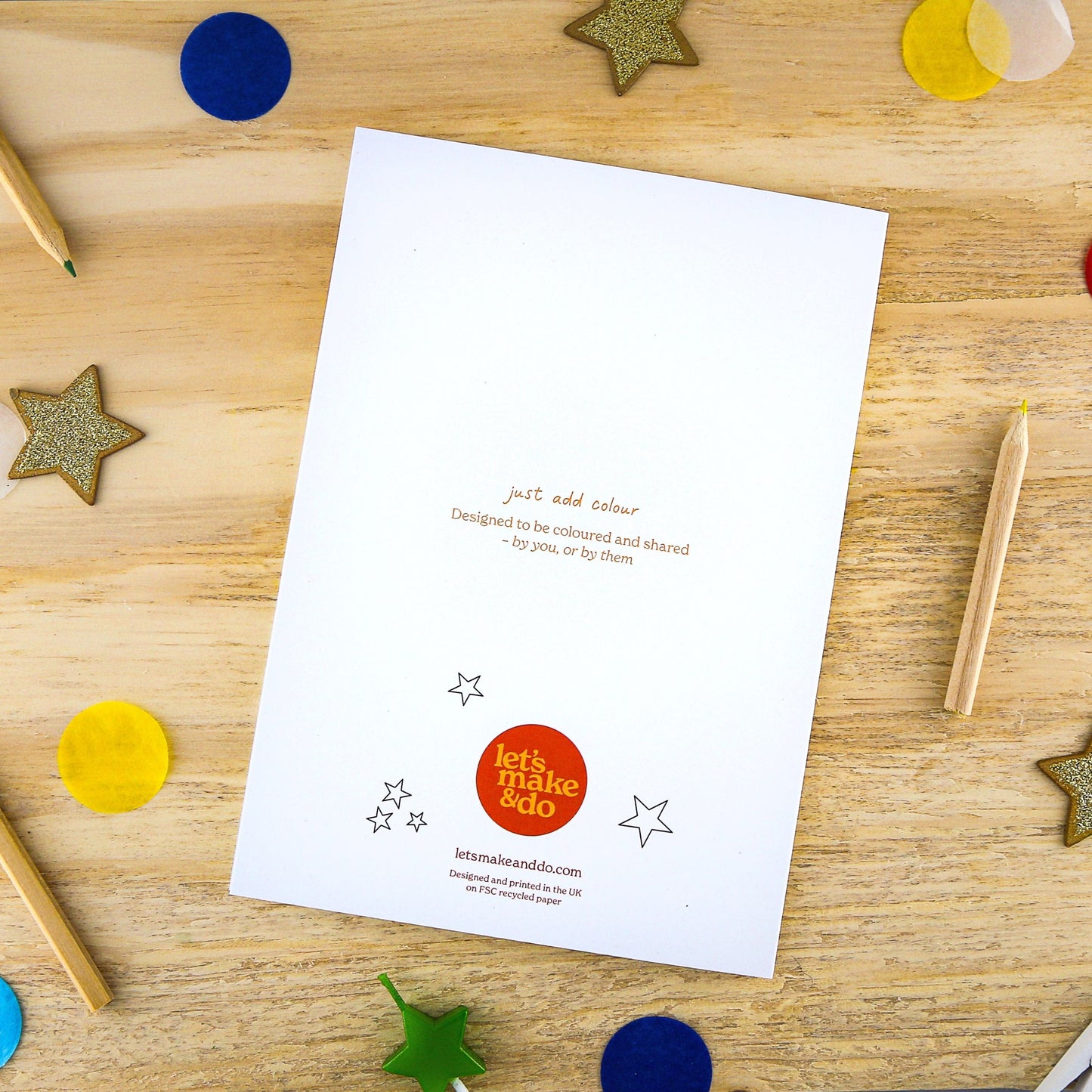 Let's Make & Do It’s Your Birthday — Have a Blast! Colour Your Own Space Card