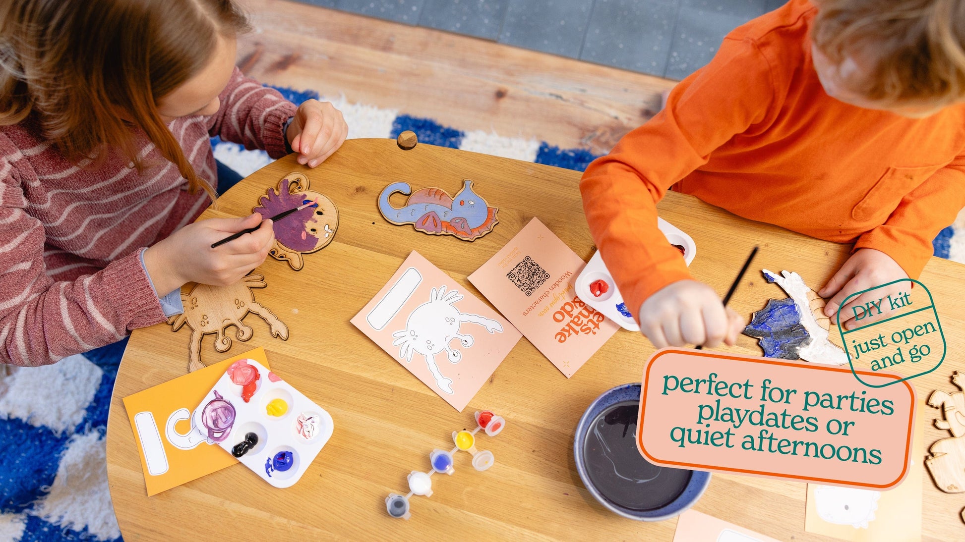 Let's Make & Do  Paint Your Own Wooden Dinosaurs Kit