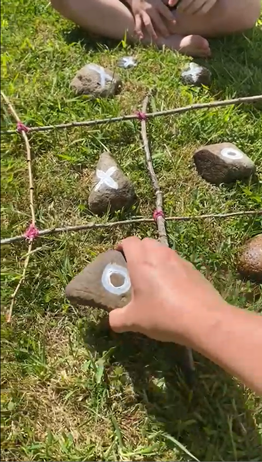 Easy Outdoor Activity for Kids: DIY Noughts and Crosses Garden Game