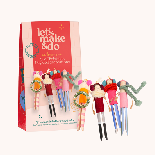 Hanging Peg Doll Christmas Tree Decoration Craft Kit