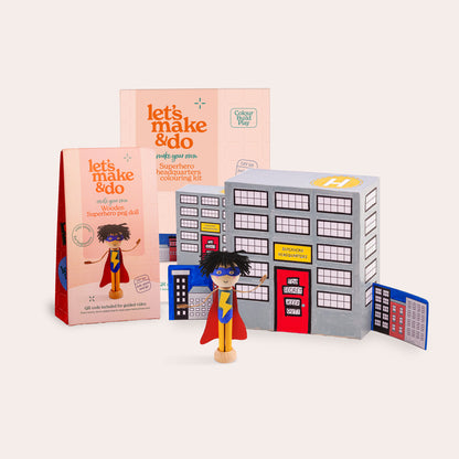 Make Your Own Superhero And Superhero Headquarters Creative Craft Set