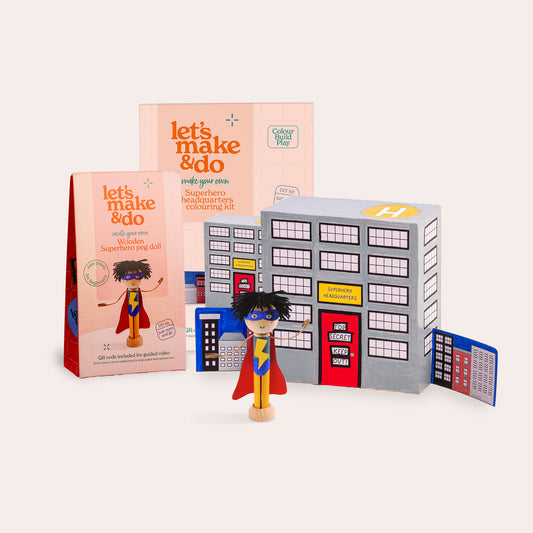Make Your Own Superhero And Superhero Headquarters Creative Craft Set