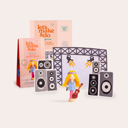 Make Your Own Popstar And Music Stage Creative Craft Set