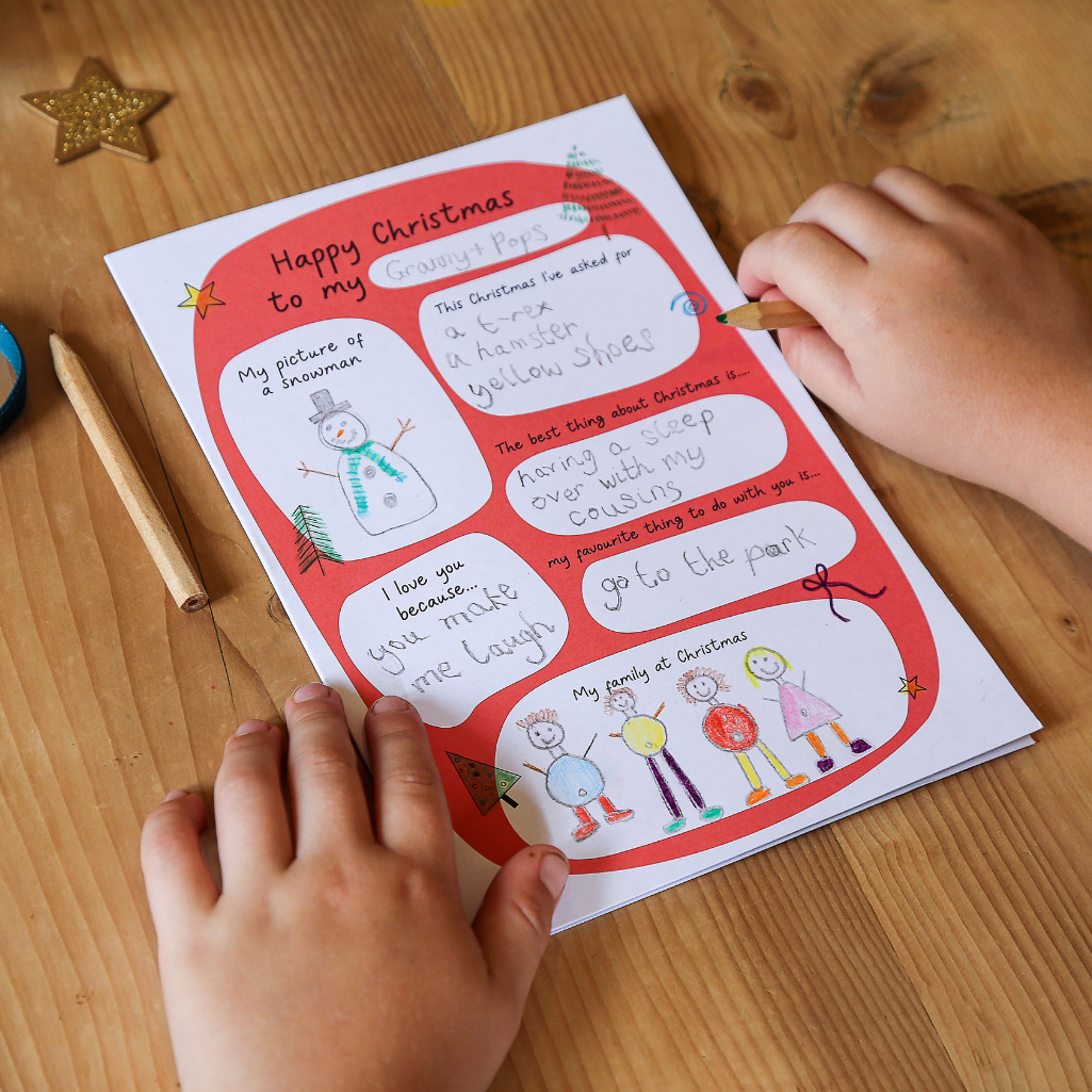 DIY Personalisable Keepsake Christmas Card From Children