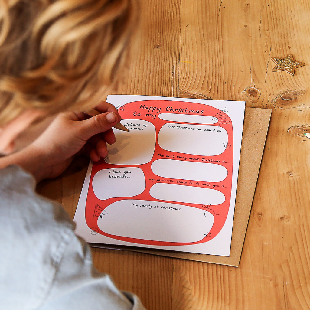 DIY Personalisable Keepsake Christmas Card From Children