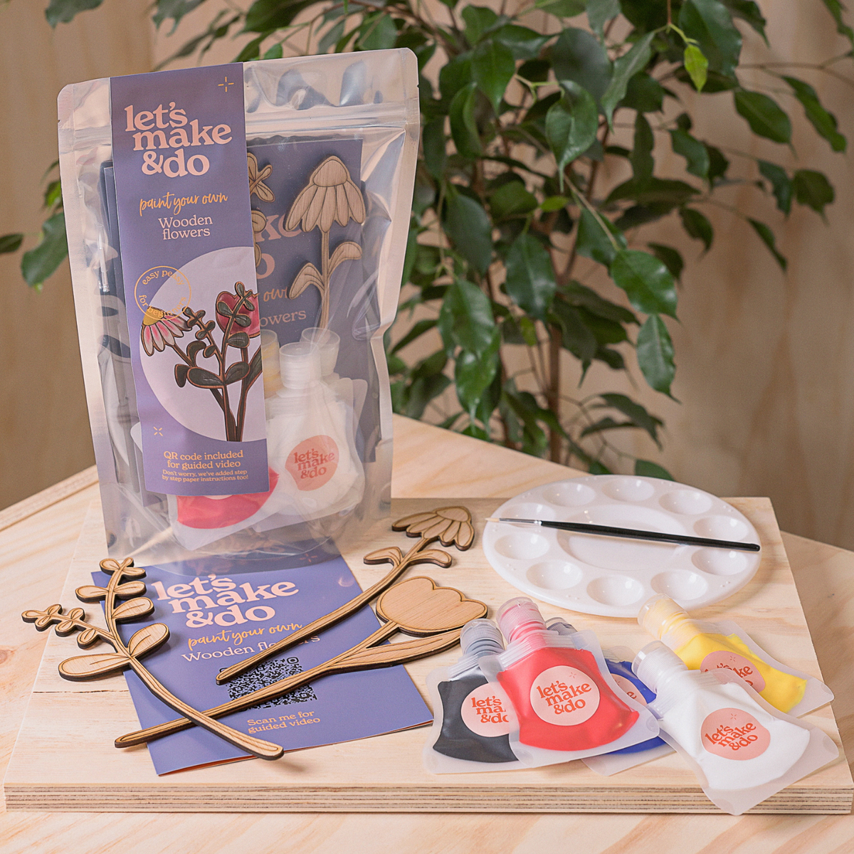 Paint Your Own Wooden Flowers Kit