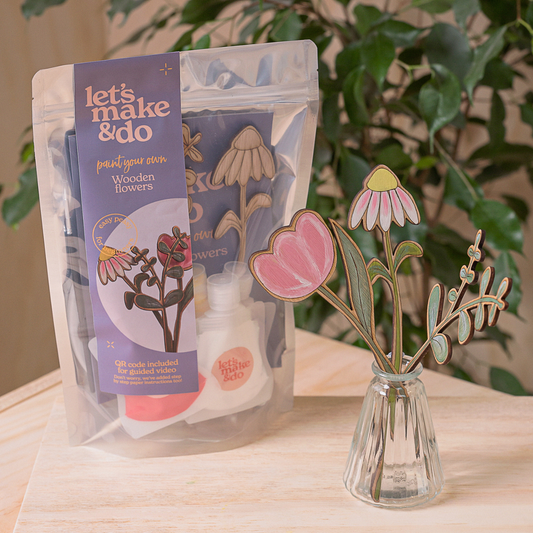 Paint Your Own Wooden Flowers Kit