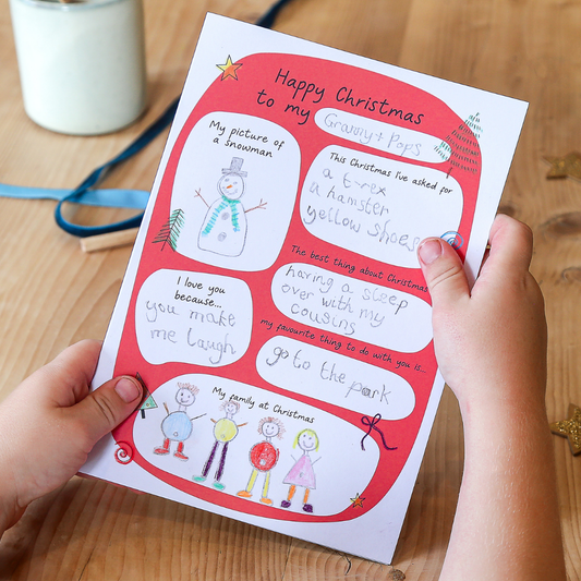 DIY Personalisable Keepsake Christmas Card From Children