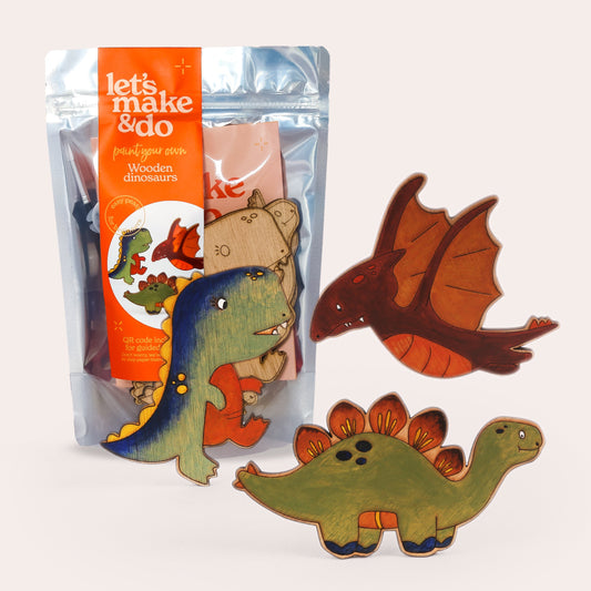 Paint Your Own Wooden Dinosaurs Kit
