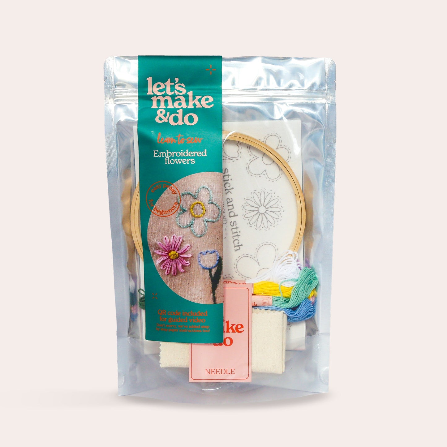 Learn To Sew Your Own Embroidered Flowers Kit