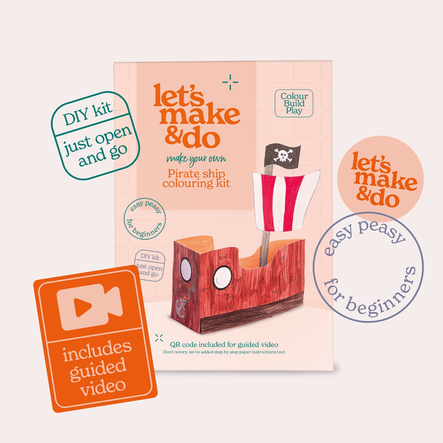 Pirate Ship Colouring Kit