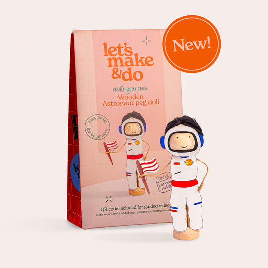 Create Your Own Astronaut Wooden Peg Doll Kit