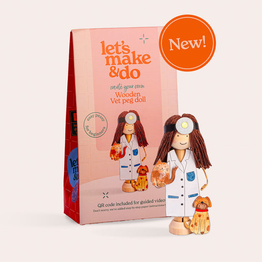 Create Your Own Vet Wooden Peg Doll Kit