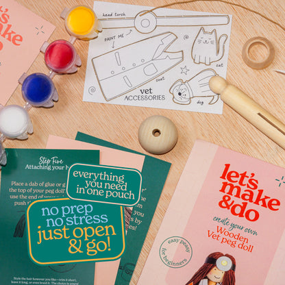 Create Your Own Vet Wooden Peg Doll Kit