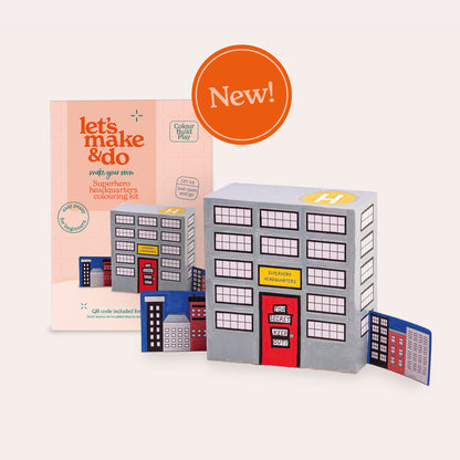 Superhero Headquarters Colouring Kit