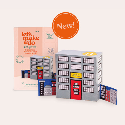 Superhero Headquarters Colouring Kit