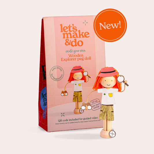 Create Your Own Explorer Wooden Peg Doll Kit