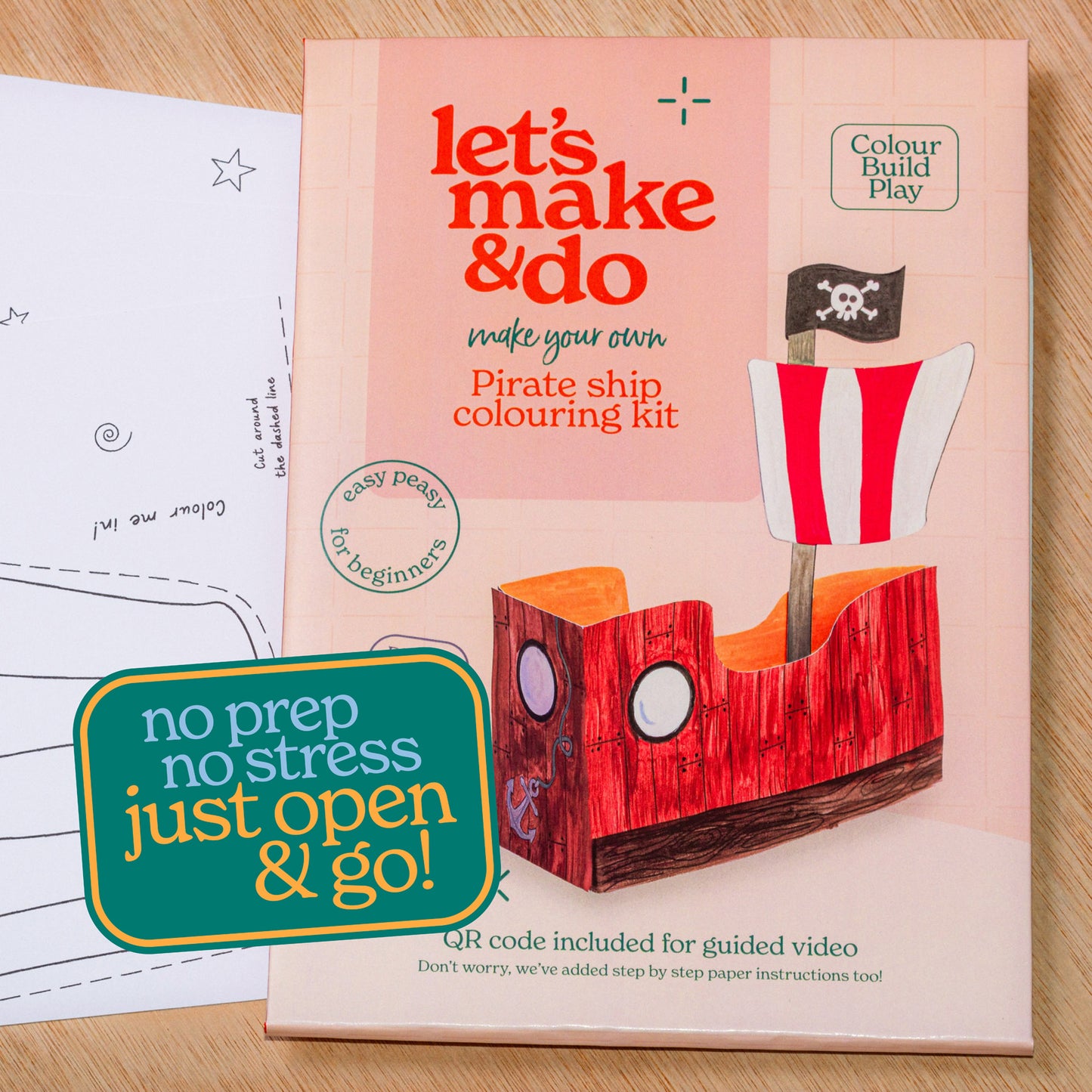 Pirate Ship Colouring Kit