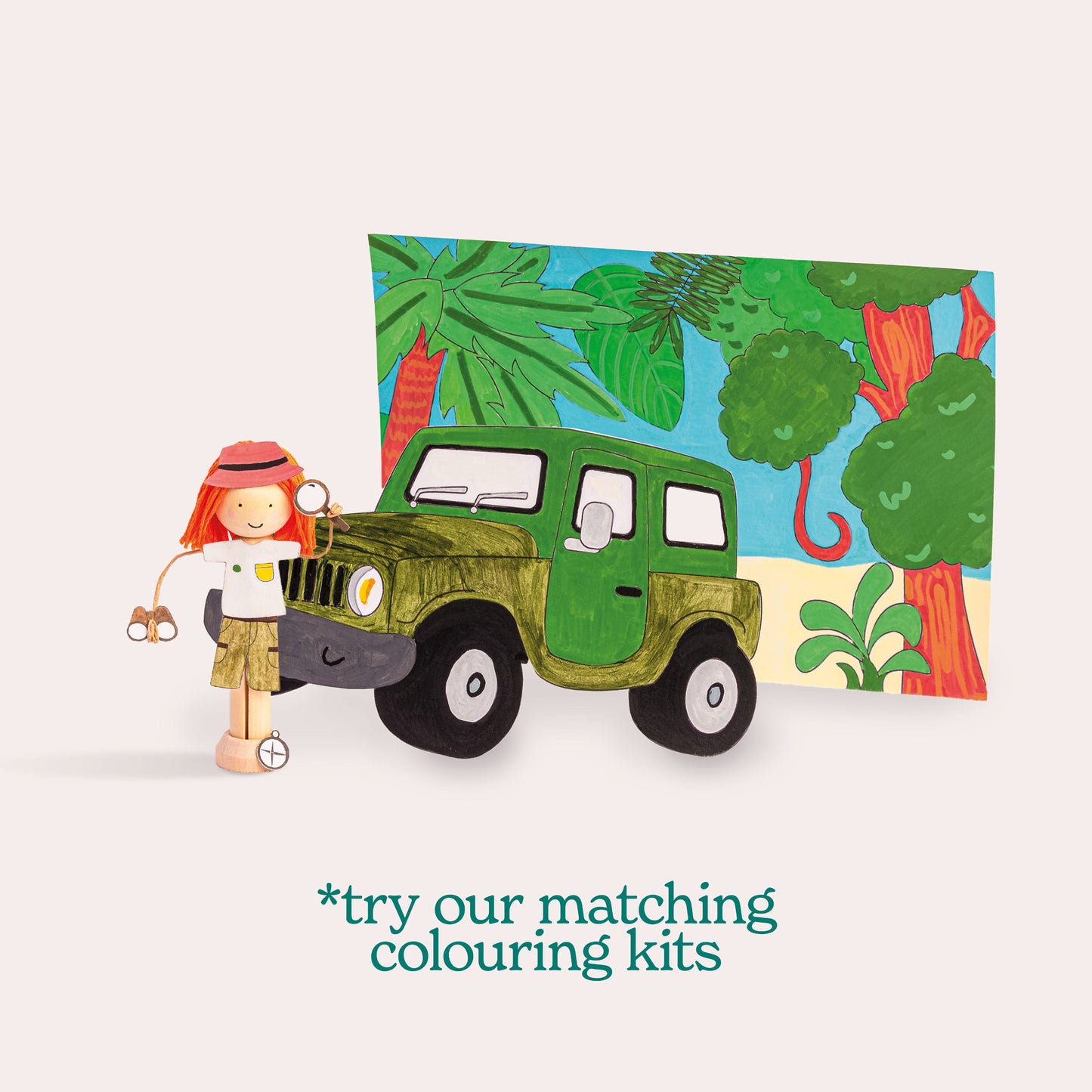 Create Your Own Explorer Wooden Peg Doll Kit