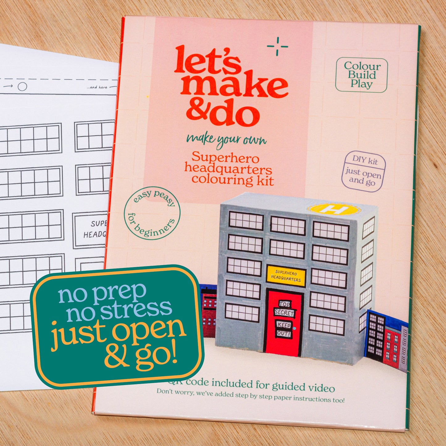 Superhero Headquarters Colouring Kit