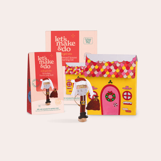 Make Your Own Santa And Gingerbread House Creative Craft Set