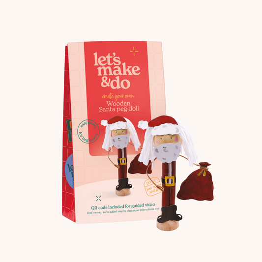 Create Your Own Santa Wooden Peg Doll Kit