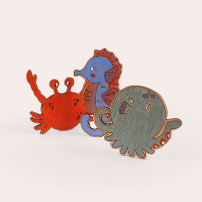 Paint Your Own Wooden Sea Creatures Kit