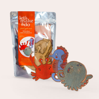 Paint Your Own Wooden Sea Creatures Kit