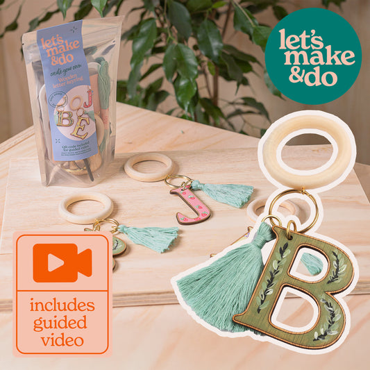 Paint Your Own Initial Keyring Kit