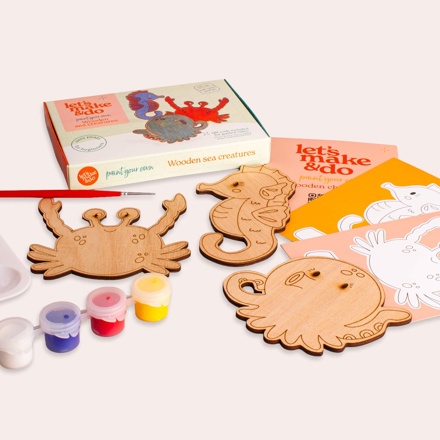 Paint Your Own Wooden Sea Creatures Kit