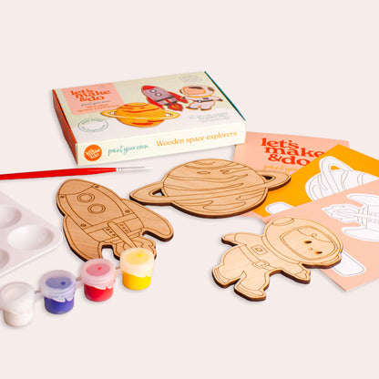 Paint Your Own Wooden Space Explorers Kit