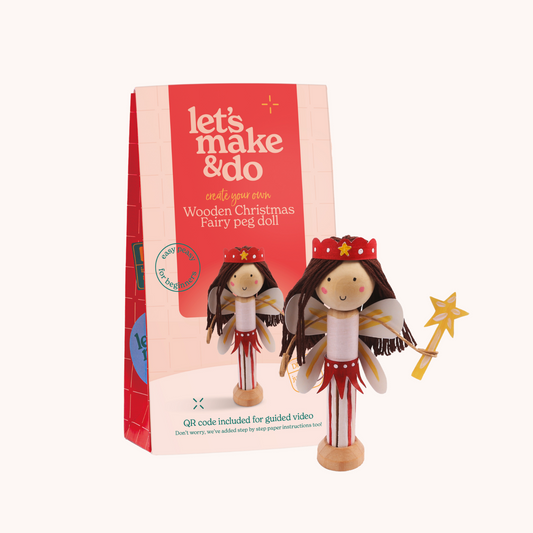 Create Your Own Christmas Fairy Wooden Peg Doll Kit
