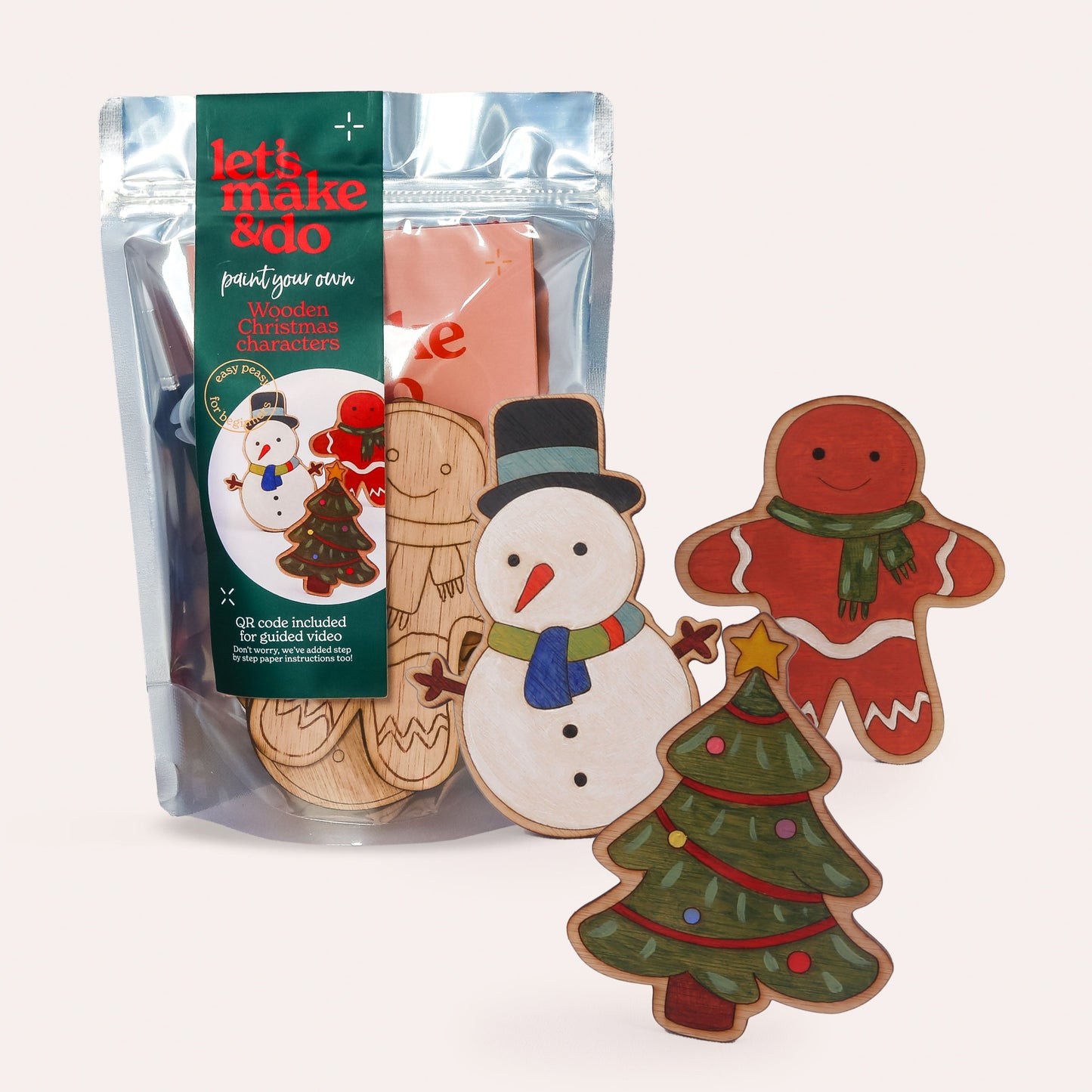 Paint Your Own Wooden Christmas Characters Kit