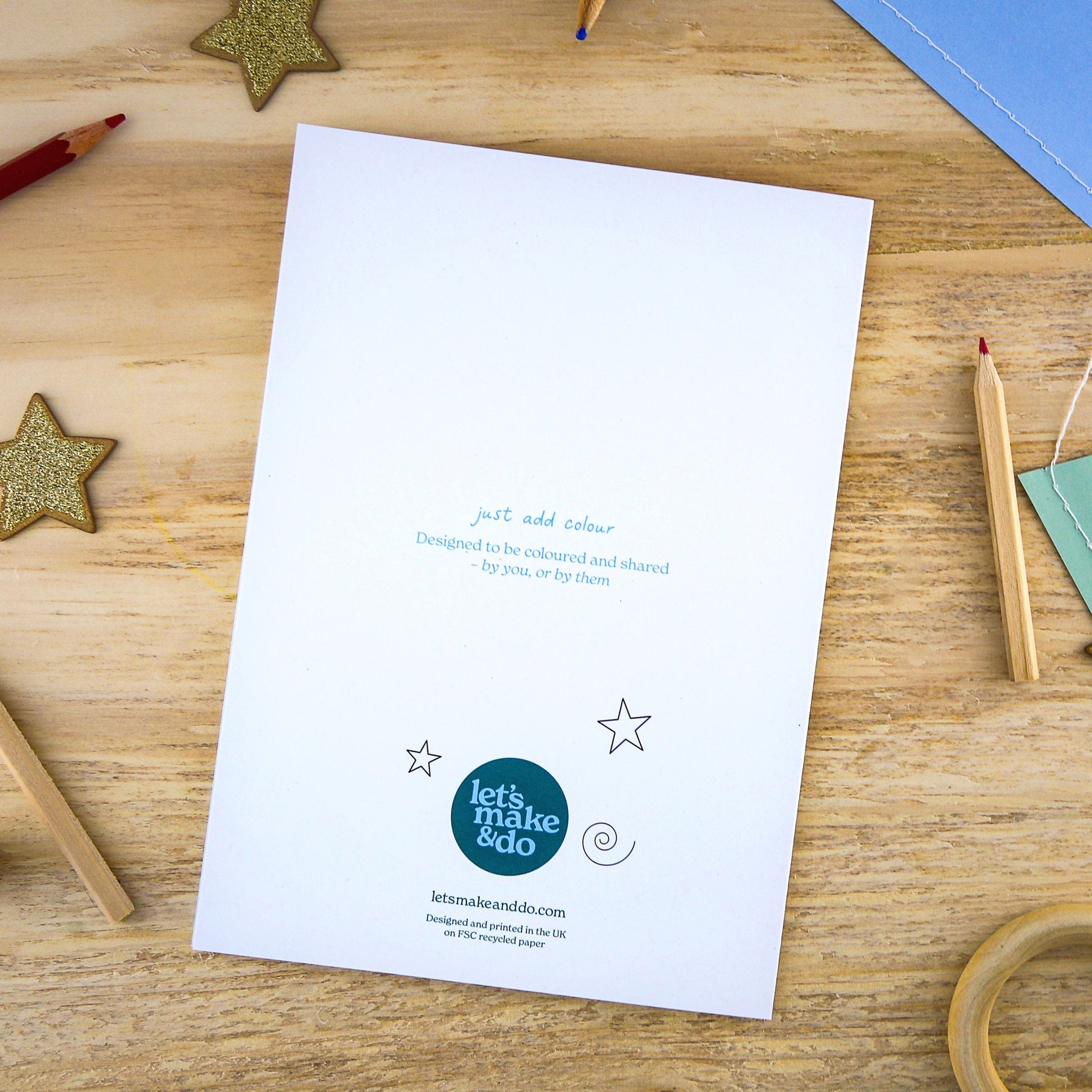 Let's Make & Do Fill-in Dad Keepsake Card | Just Add Colour Birthday Card for Kids