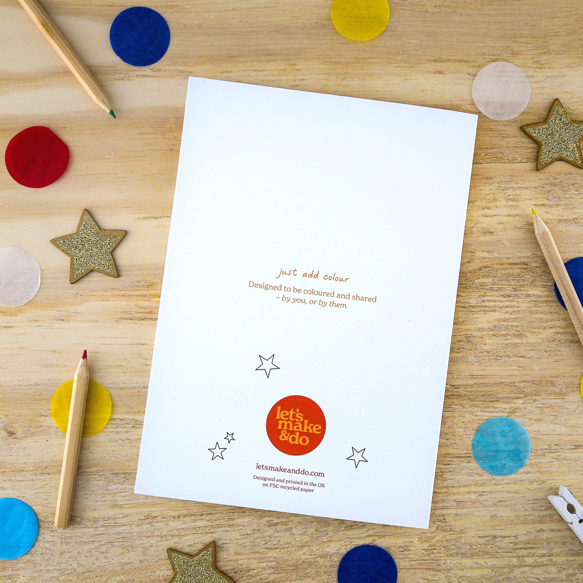 Let's Make & Do Happy Father’s Day — Out of This World Colour Your Own Card