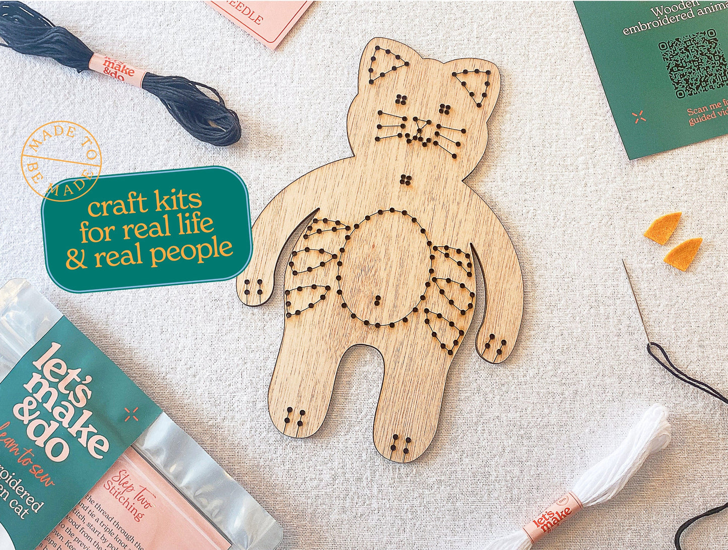 Let's Make & Do  Learn To Sew Cat Kit