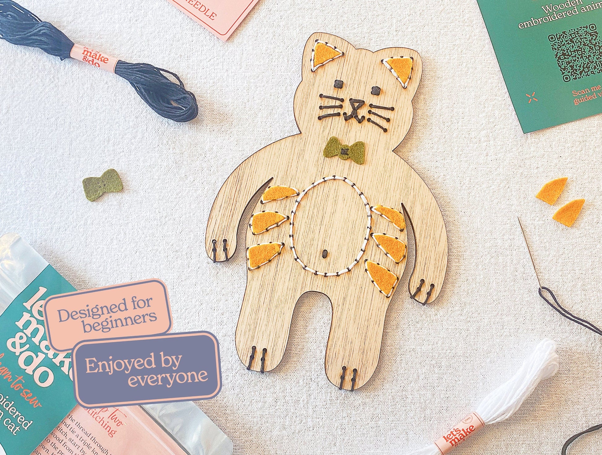 Let's Make & Do  Learn To Sew Cat Kit