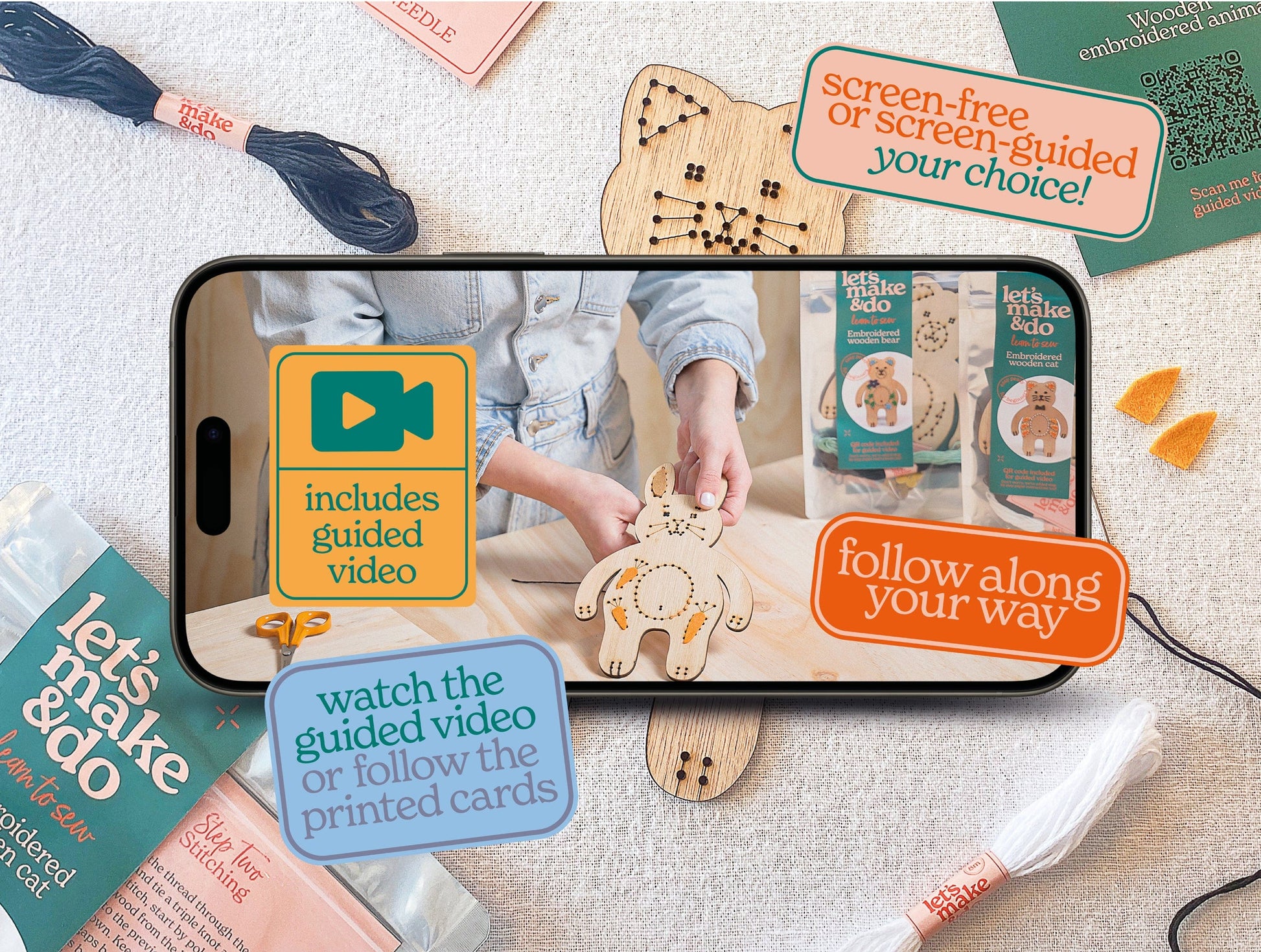 Let's Make & Do  Learn To Sew Cat Kit