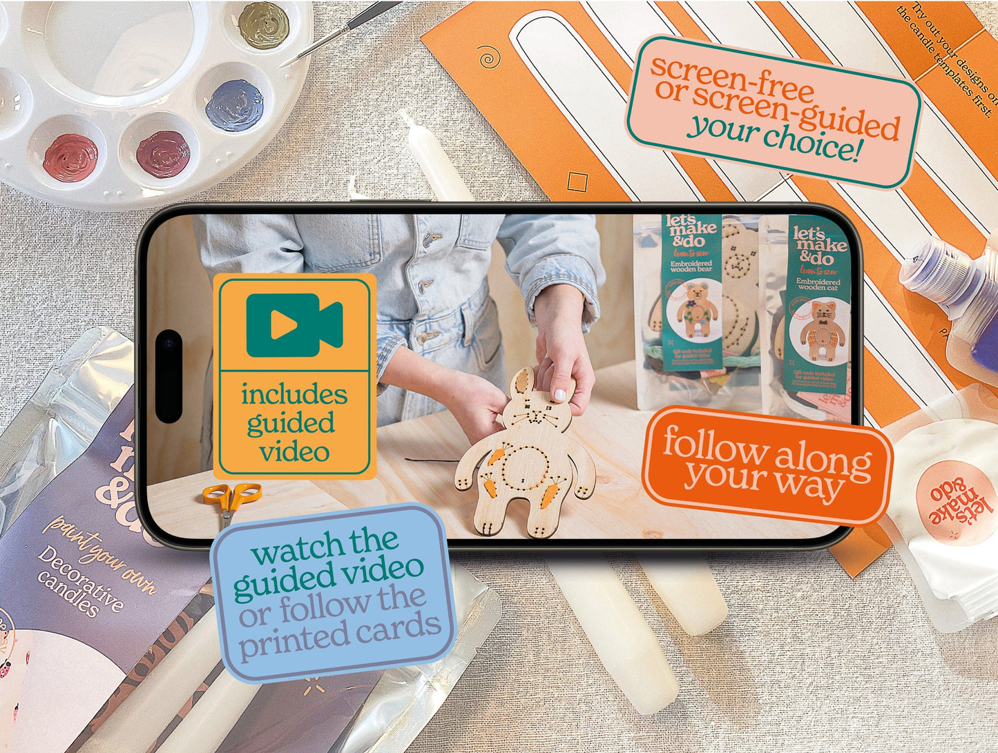 Let's Make & Do Paint Your Own Decorative Candles Kit