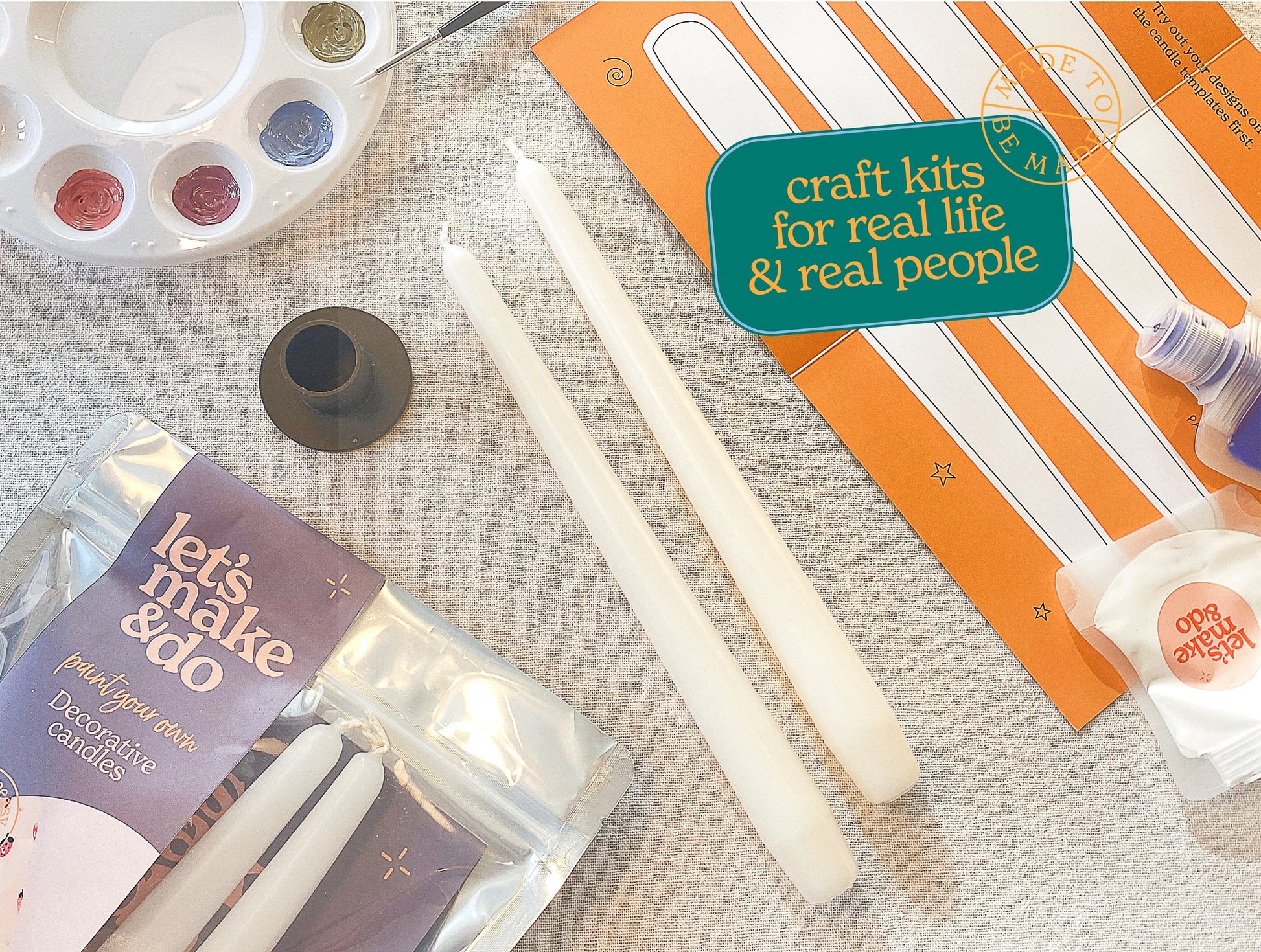 Let's Make & Do Paint Your Own Decorative Candles Kit