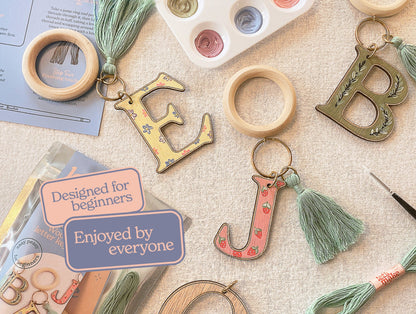 Let's Make & Do Paint Your Own Initial Keyring Kit
