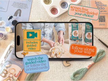 Let's Make & Do Paint Your Own Initial Keyring Kit