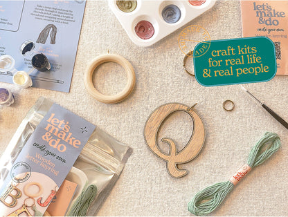 Let's Make & Do Paint Your Own Initial Keyring Kit