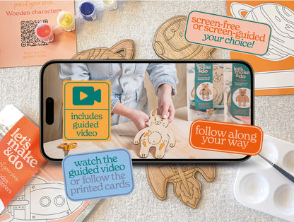 Let's Make & Do Paint Your Own Wooden Space Explorers Kit