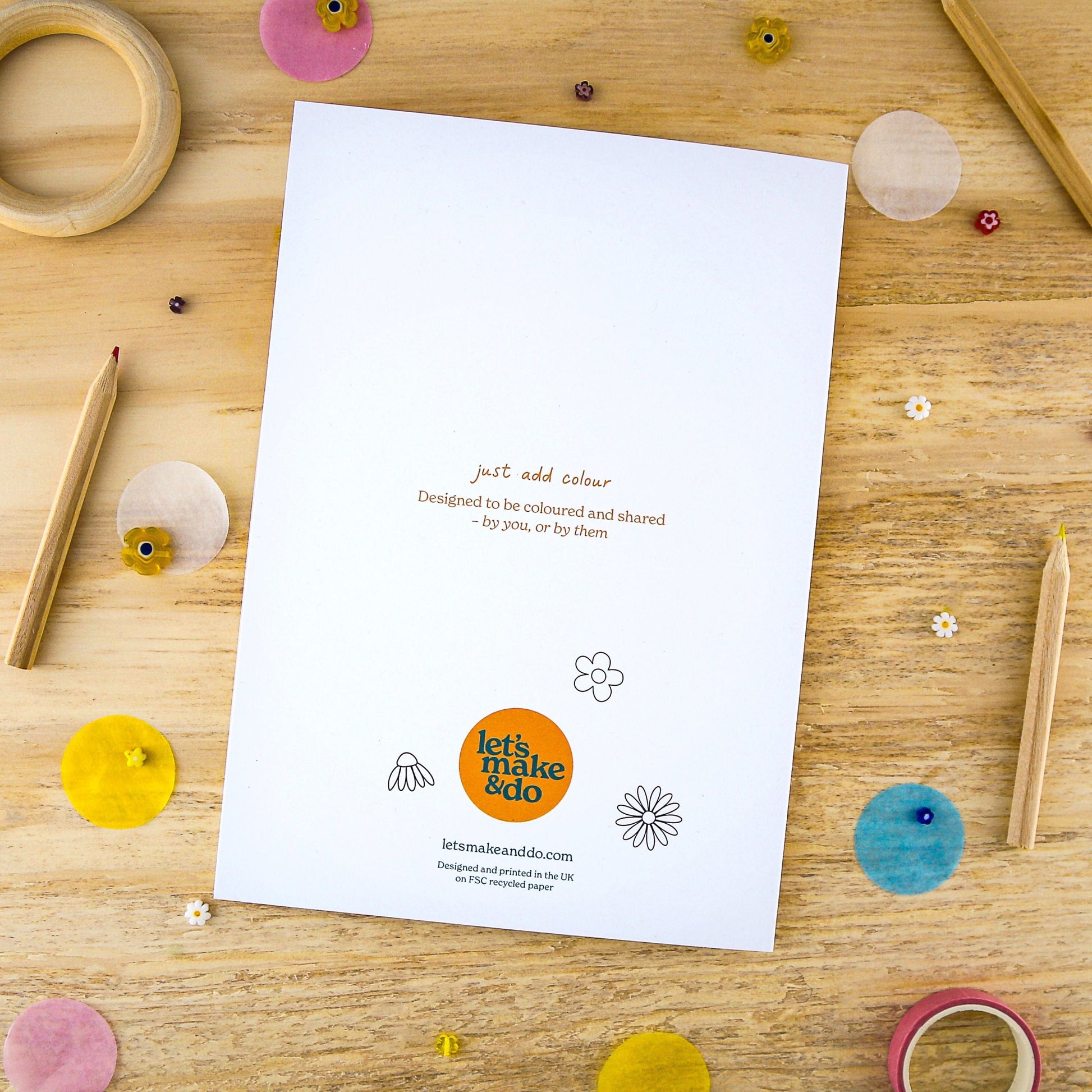 Let's Make & Do Sending You a Bunch of Happy – Just Add Colour Card