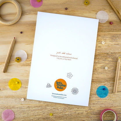 Let's Make & Do Thank You for Helping Me Grow – Just Add Colour Card