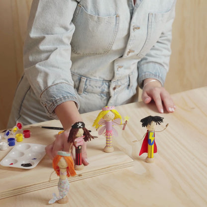 Create Your Own Pirate Wooden Peg Doll Kit